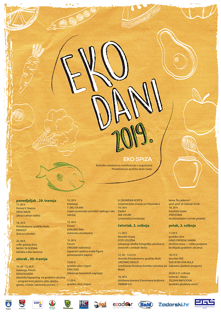 Eko dani 2019 eko spiza plakat program eko dana 2019.